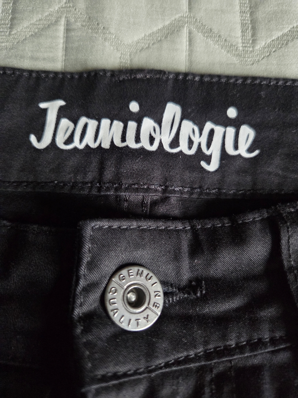 Jeaniologie Black Cargo Wide Leg Pants High Rise Size 6 Adjustable Hem Y2K - Picture 8 of 10